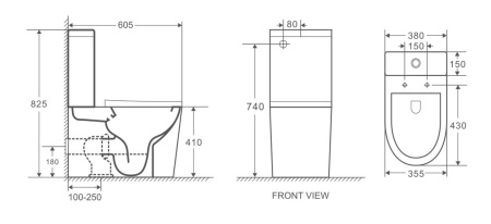 Унитаз напольный Grossman GR-4450MS (605х380х825)